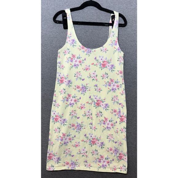 Forever 21 | Women's Juniors Yellow Floral Sleeveless Tank Top | Medium - Picture 2 of 3